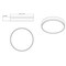 Z-Lite Algar Flush Mount, 1-Light, 16 In.W x 3 In.H, Matte Black + Brushed Nickel/Frosted 1006F16-MB-BN-LED - alternate 4